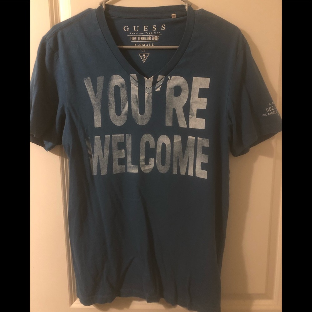 Casual blue Graphic Tee from Guess